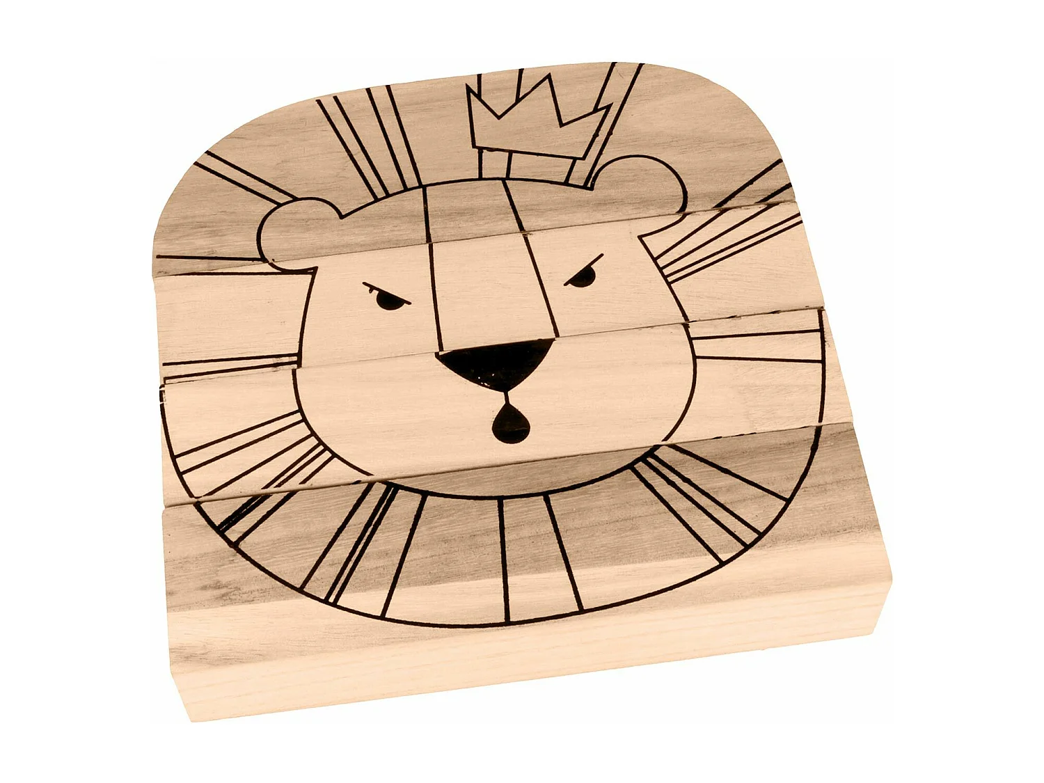 Puzzle humeurs lion en bois