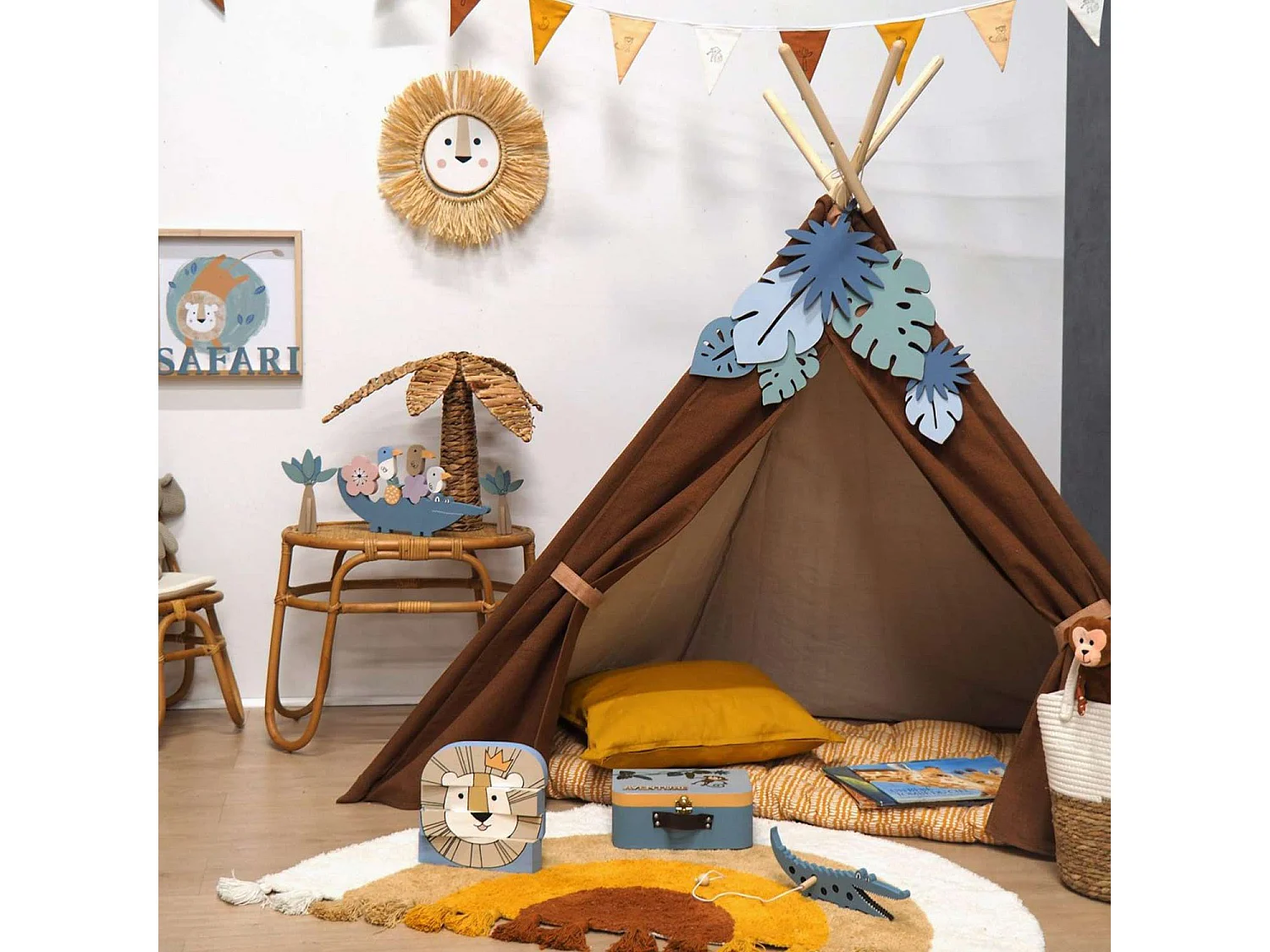 Puzzle humeurs lion en bois