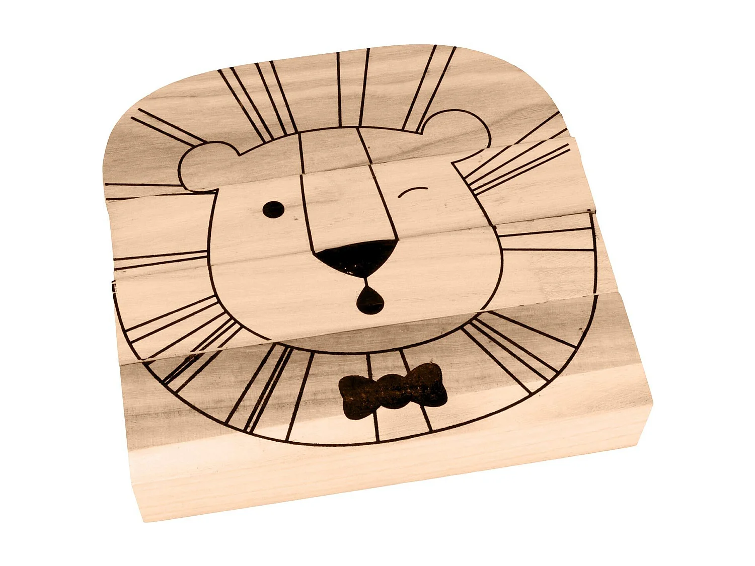 Puzzle humeurs lion en bois