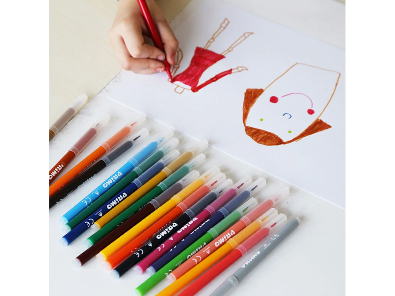 Colori Per Bambini - Pennarelli Punta Grossa Box Con 120 Colori