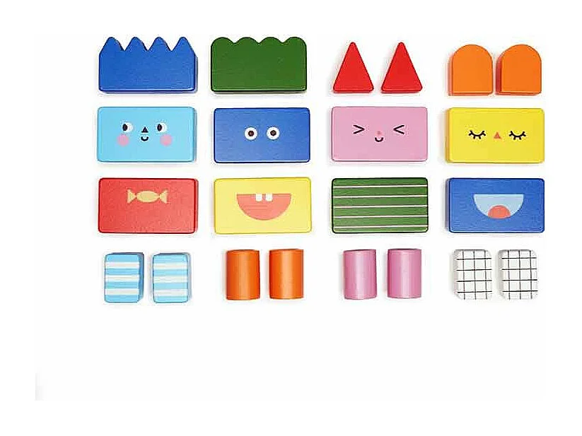 Juego infantil - Apilar figuras - de madera