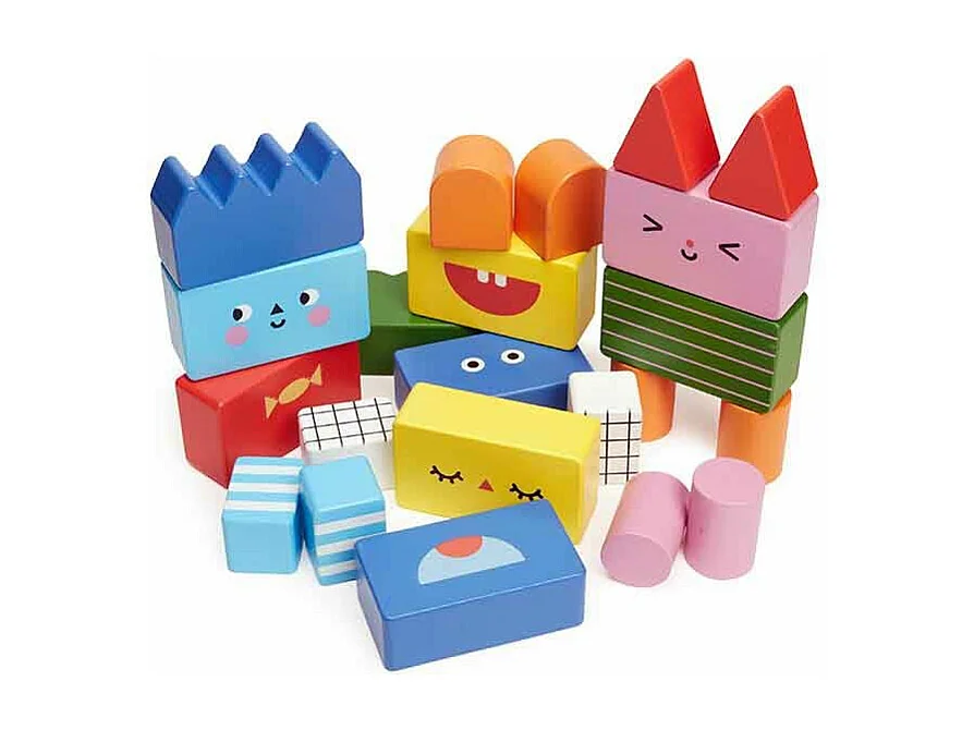 Juego infantil - Apilar figuras - de madera