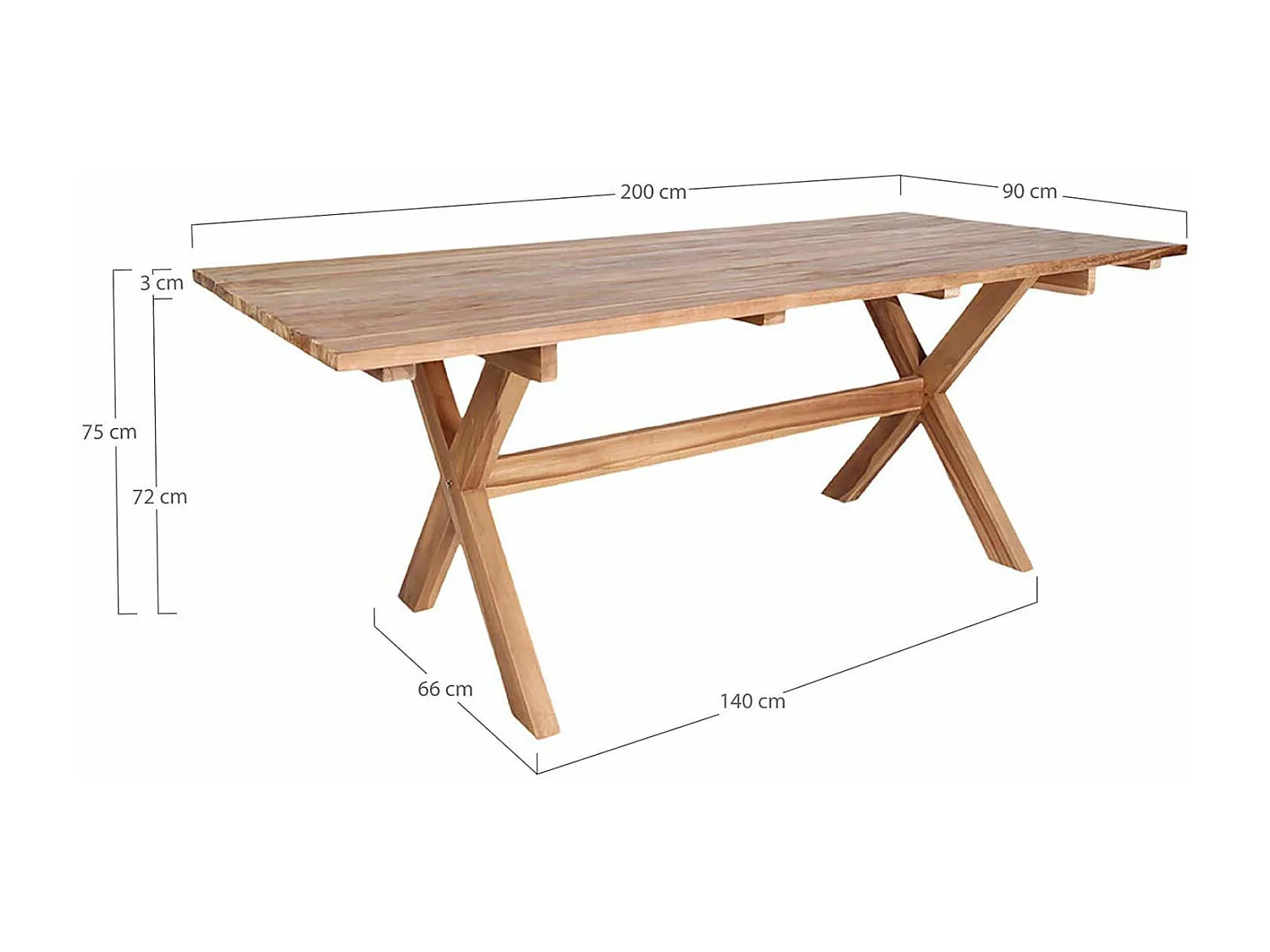 Table à manger MURCIA 200 x 90 cm