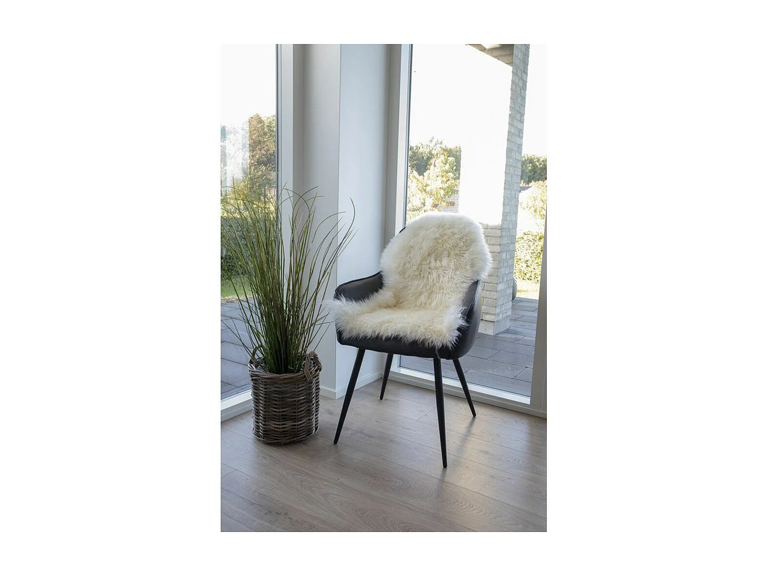 Cuir d'agneau ivoire 50x85 cm