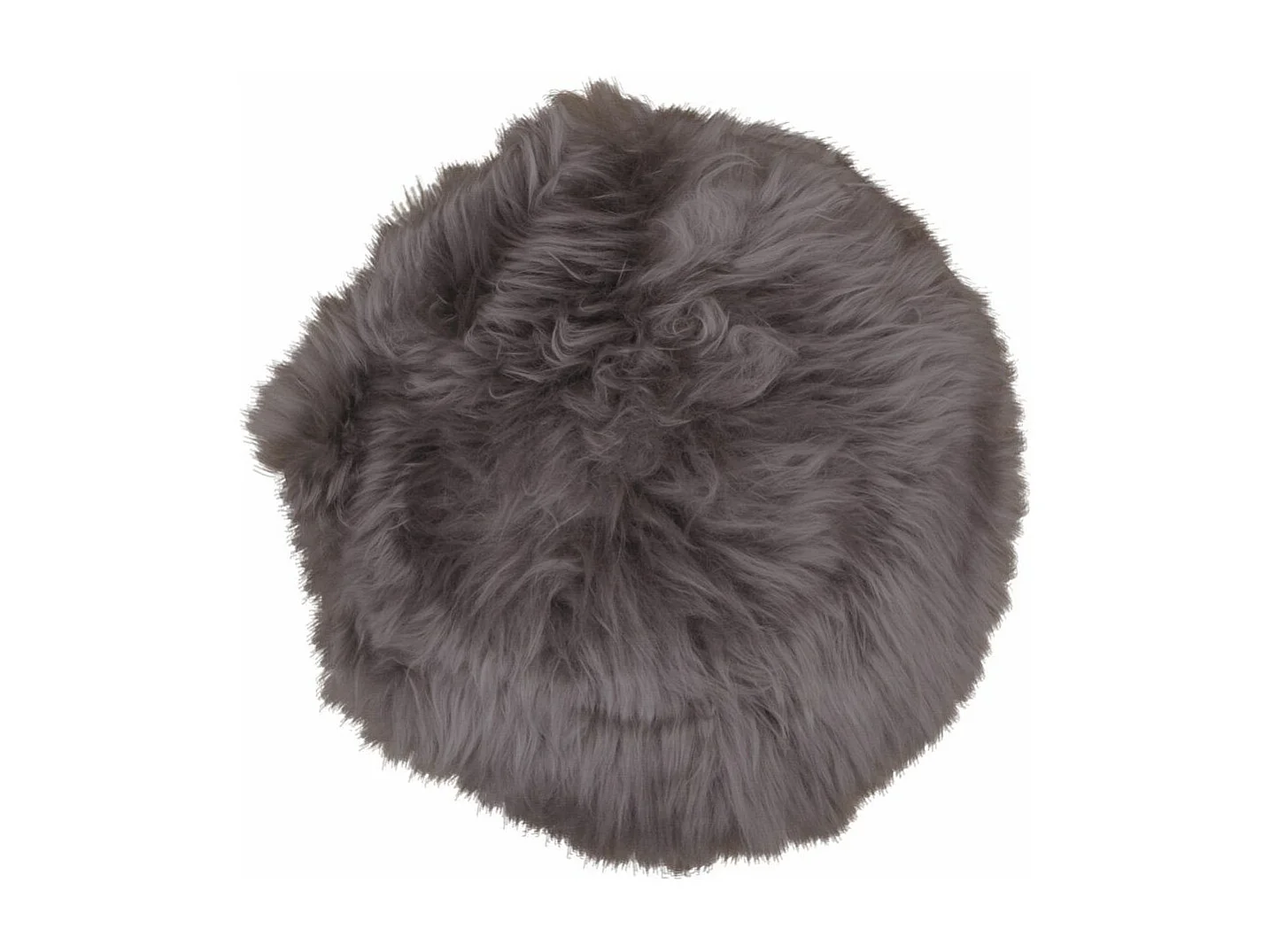 Assise en peau d'agneau marron - 35 cm