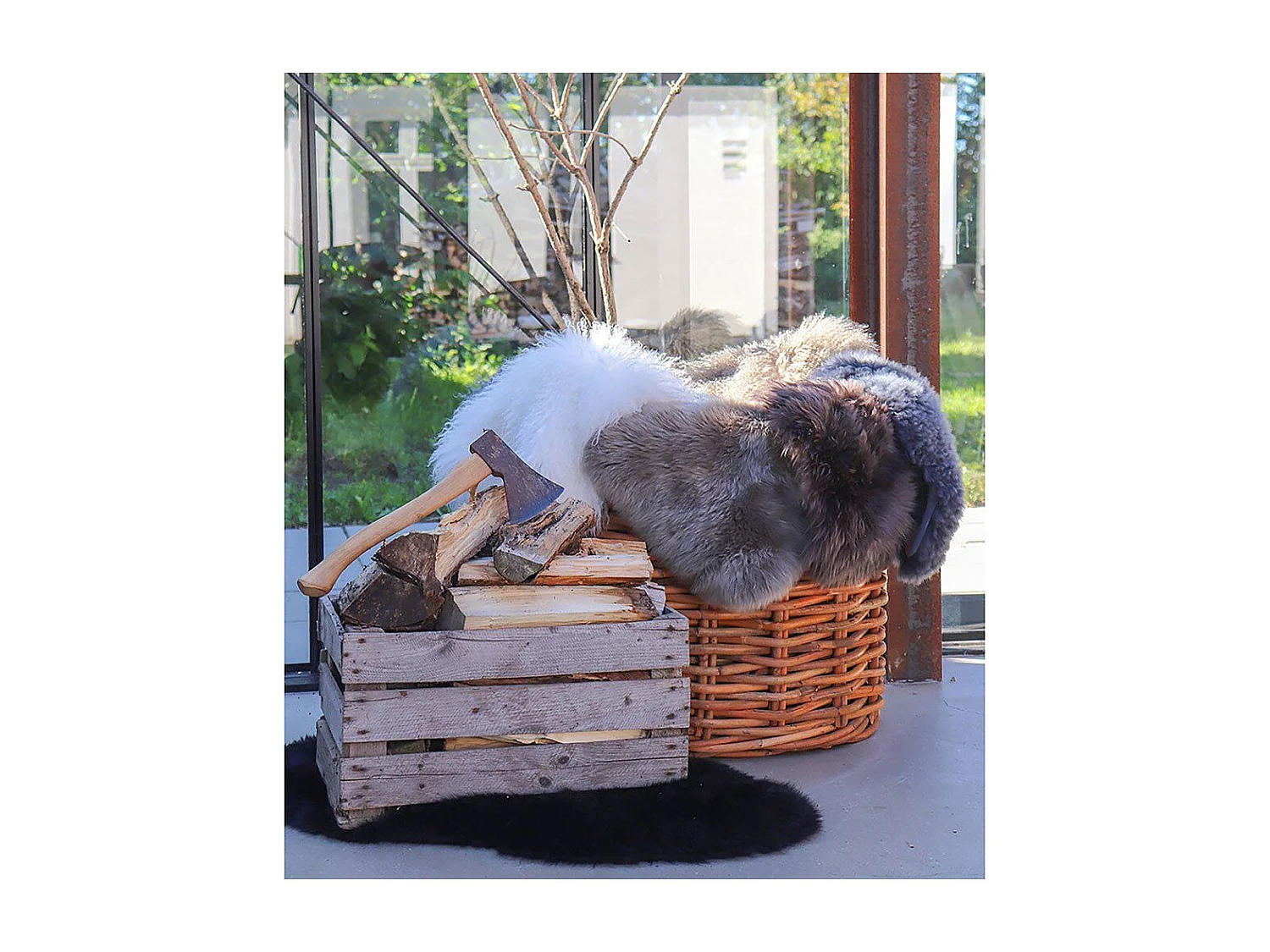 Peau d'agneau marron clair 50x85 cm