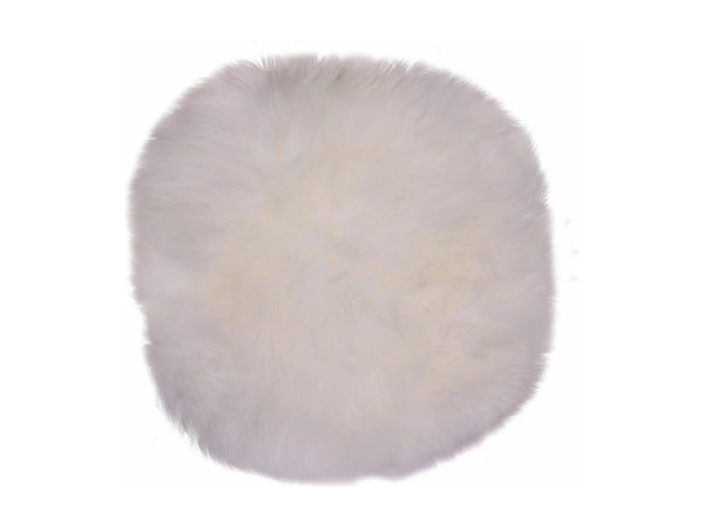 Assise en cuir d'agneau ivoire Ø 35 cm