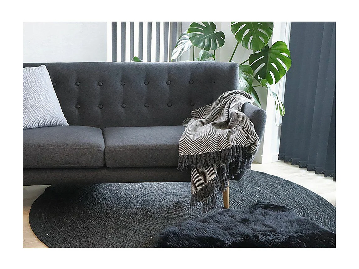 Cuir d'agneau noir 50x85 cm