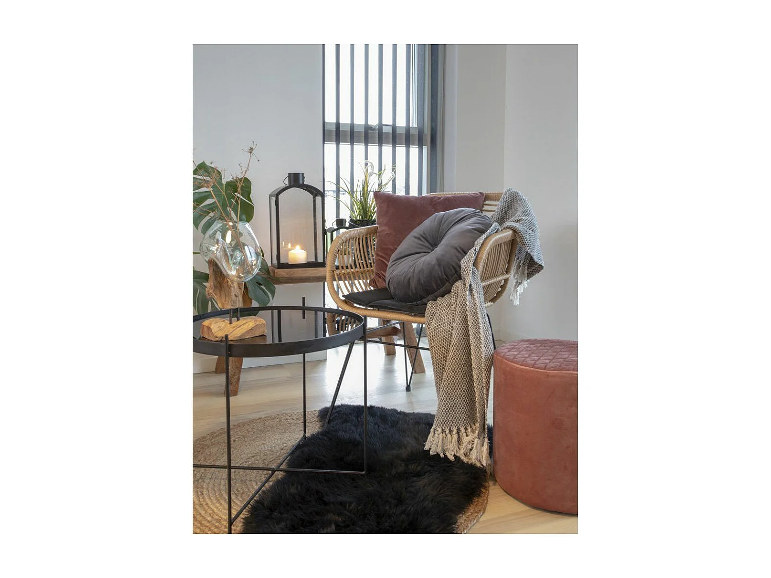 Cuir d'agneau noir 50x85 cm