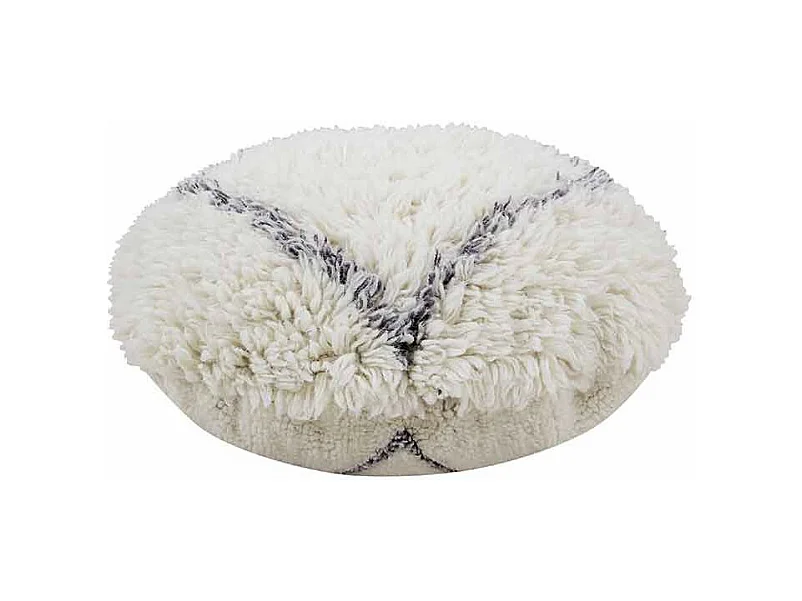 Pouf laine - style berbère - classique - Ø 70 cm