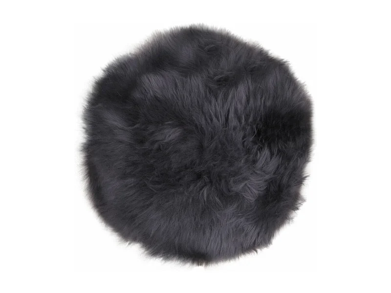 Grijze lamsvacht zitting Ø 35 cm
