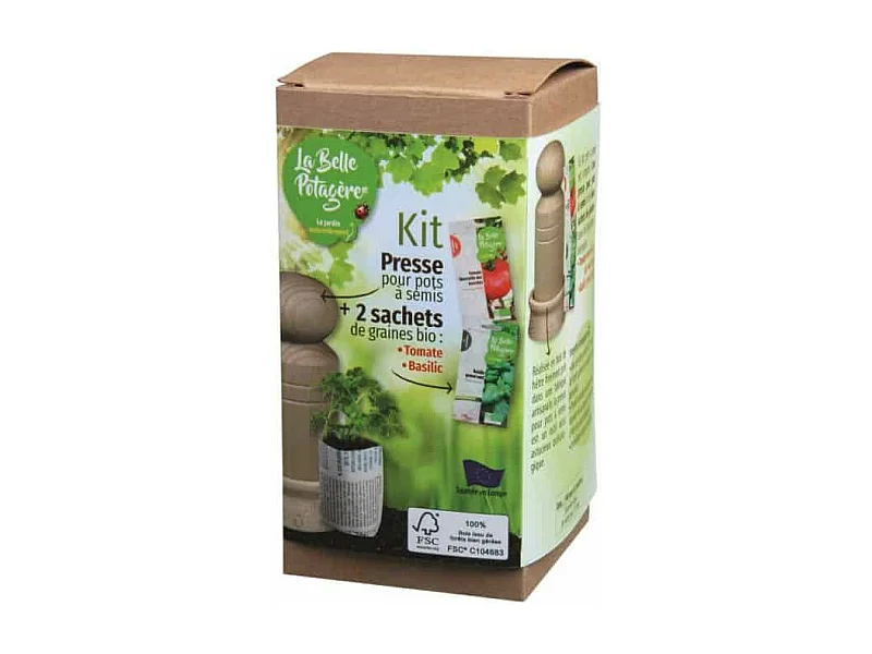 Pressensatz für Aussaattöpfe FSC Tomate und Basilikum