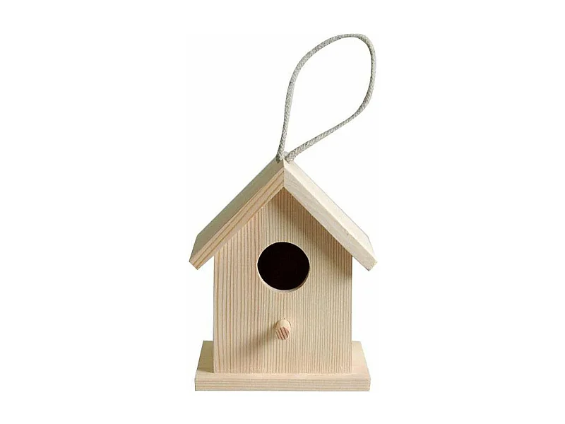 2 Vogelhäuschen aus Holz zum Aufhängen 13 x 10 x 8,3 cm