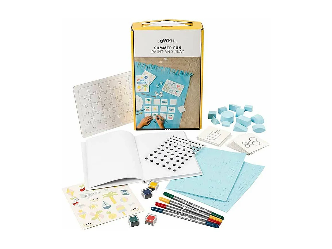 Kit DIY - Puzzle, carnet et jeu Summer fun