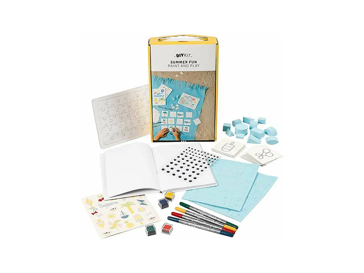 Kit DIY - Puzzle, carnet et jeu Summer fun