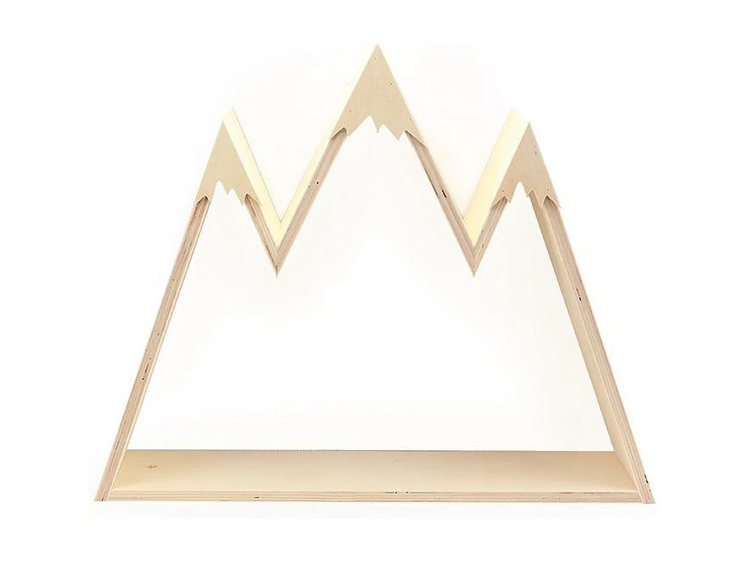 2 étagères murales en bois montagne 50 x 40 x 10 cm