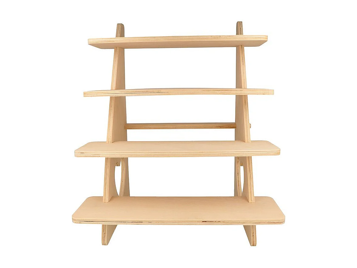 Espositore in legno con 4 ripiani 38 x 32 x 26 cm