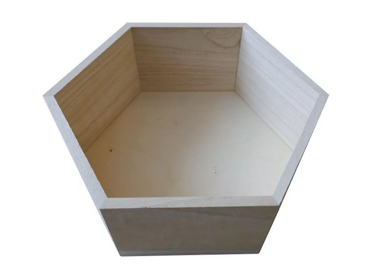 4 estantes hexagonales de madera 36 x 31 x 10 cm