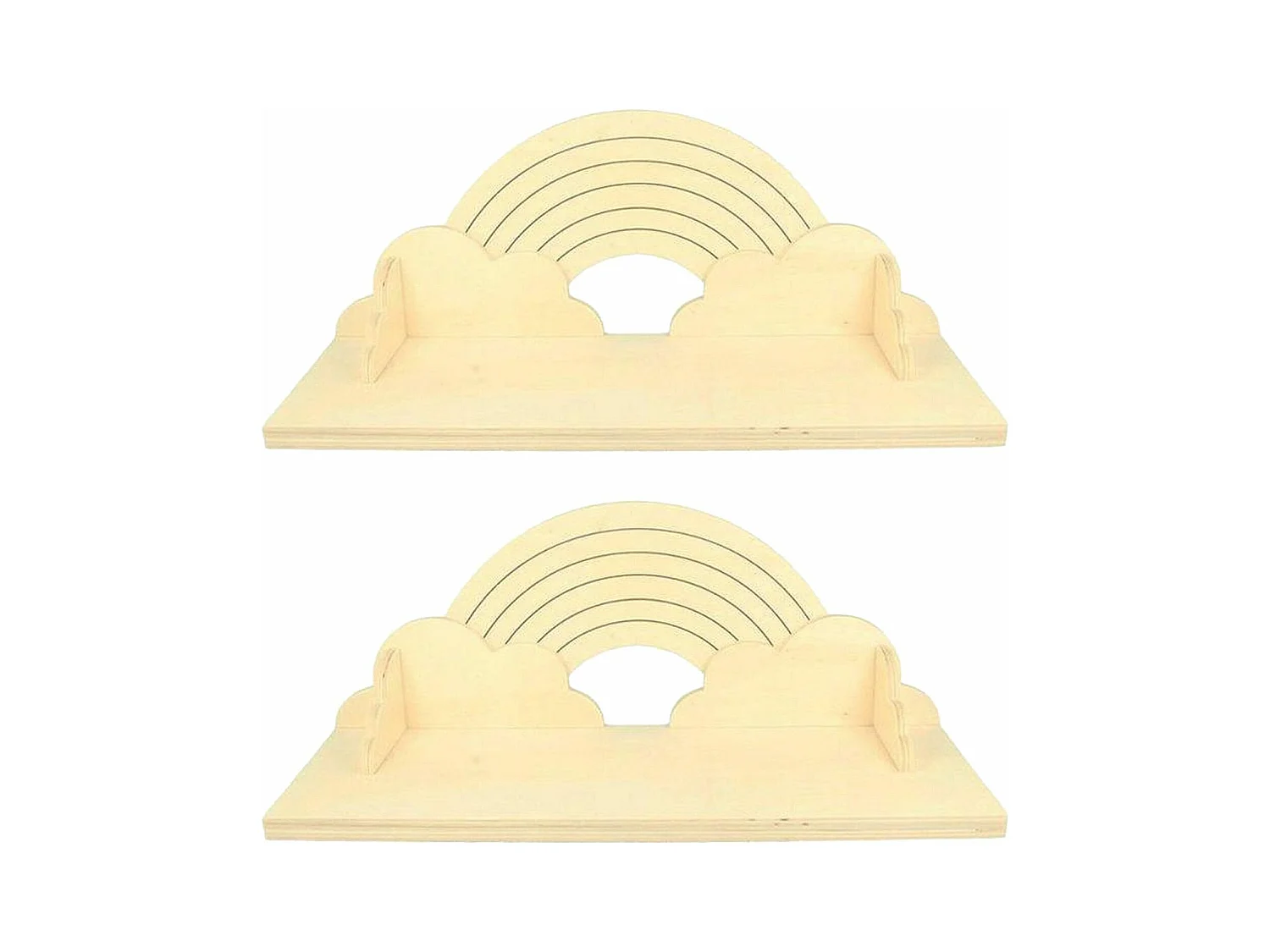 2 regenbooghouten planken 40 cm
