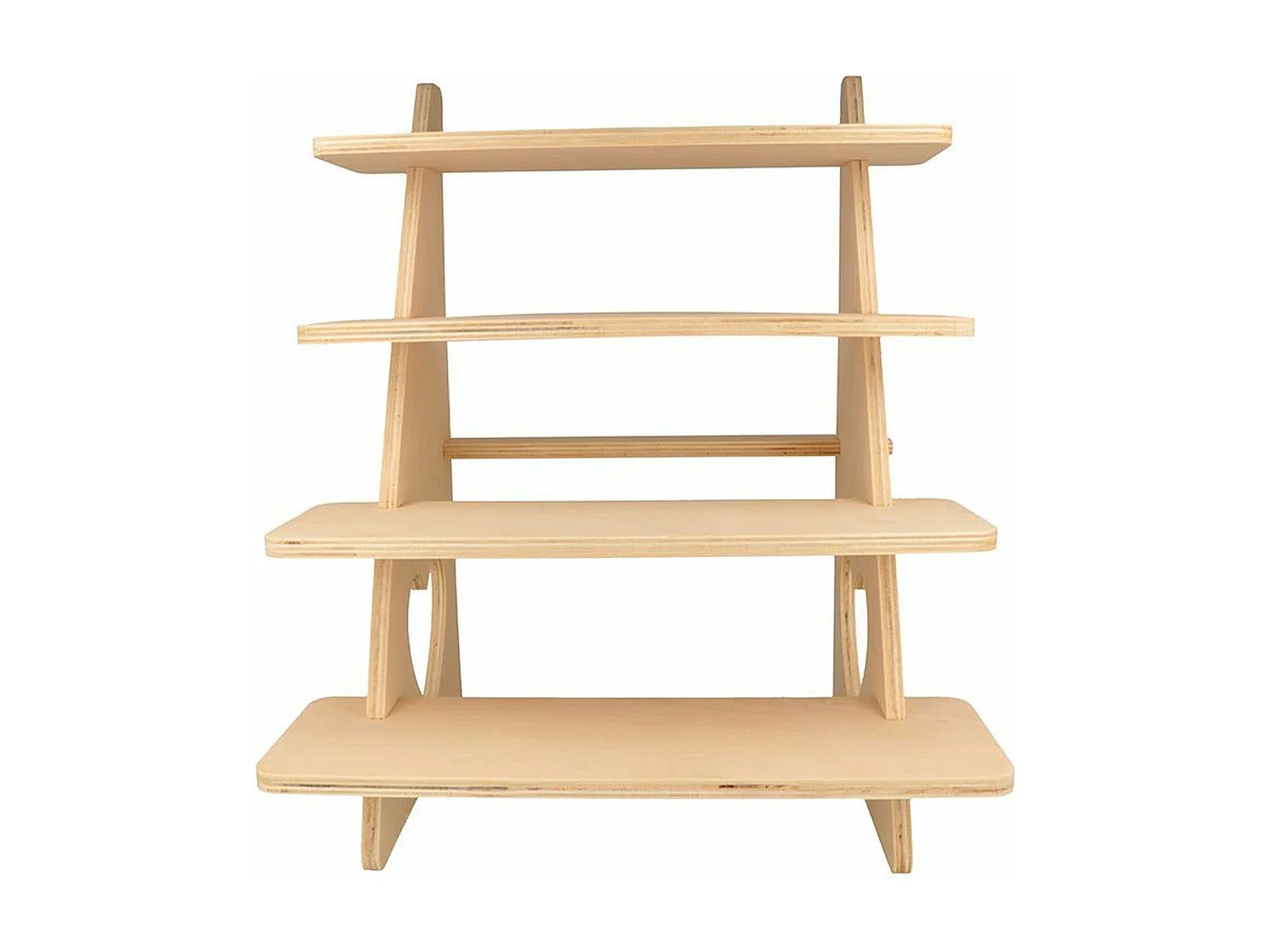 3 présentoirs bois à 4 étagères 38 x 32 x 26 cm