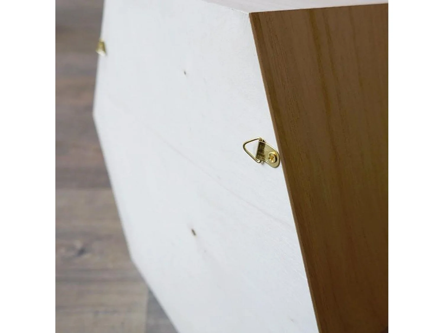 6 estantes hexagonales de madera 30 x 26 x 10 cm