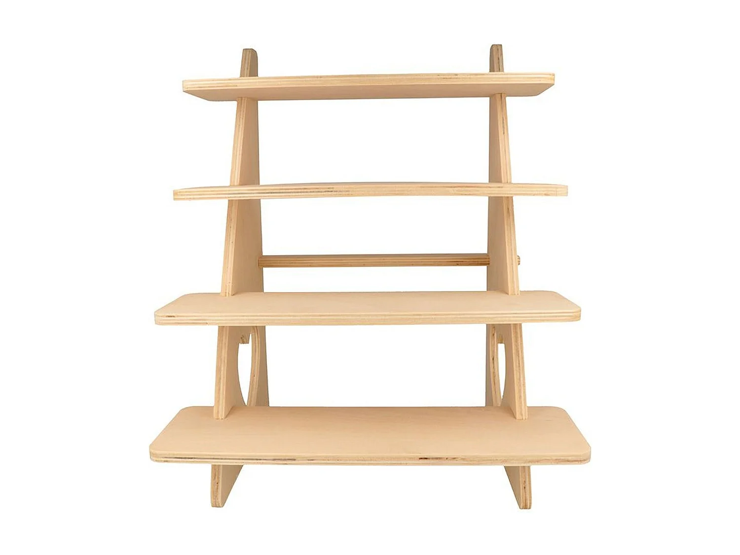 2 présentoirs bois à 4 étagères 38 x 32 x 26 cm