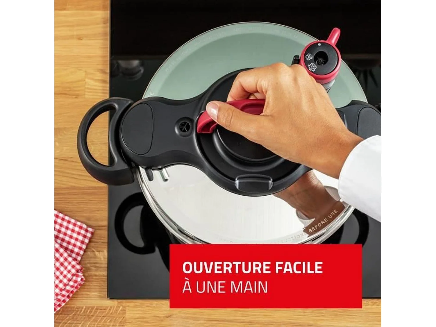 SEB Schnellkochtopf aus Edelstahl, 6 l Schnellkochtopf