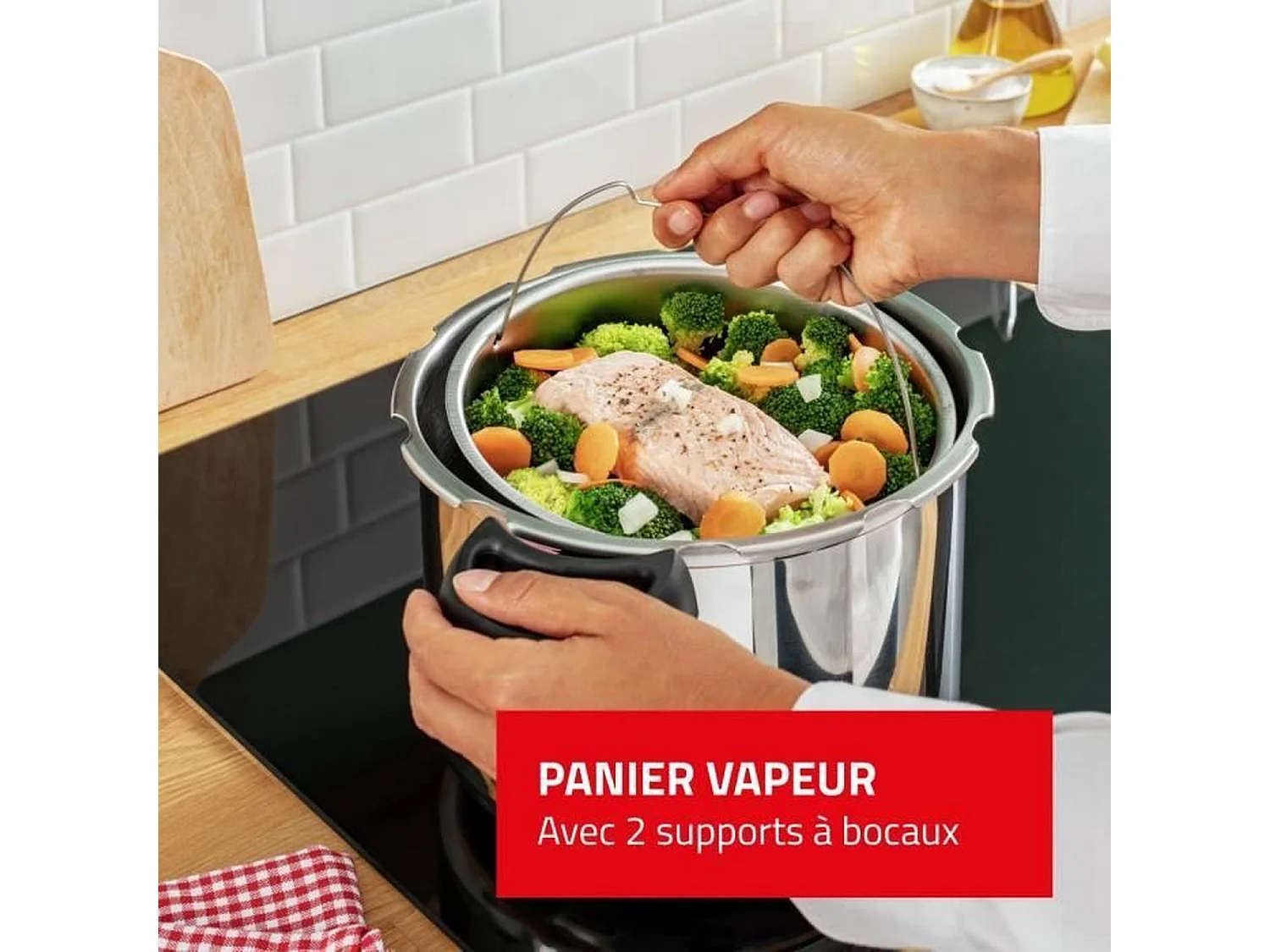 SEB Schnellkochtopf aus Edelstahl, 6 l Schnellkochtopf