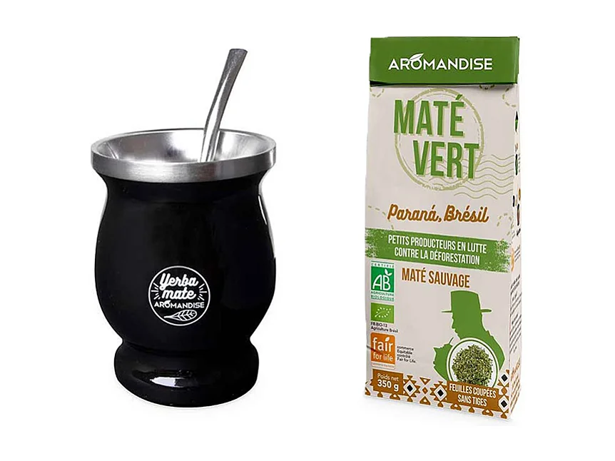 230 ml mate cup en bombilla + 350 g Braziliaanse wilde mate groene thee