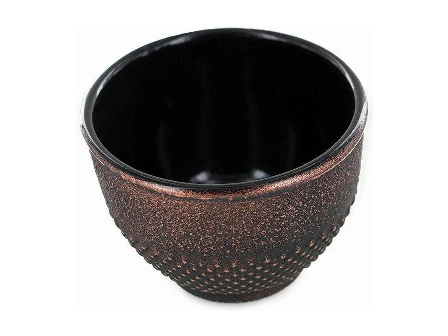 2 Becher aus Gusseisen in Schwarz und Bronze 0,15 L