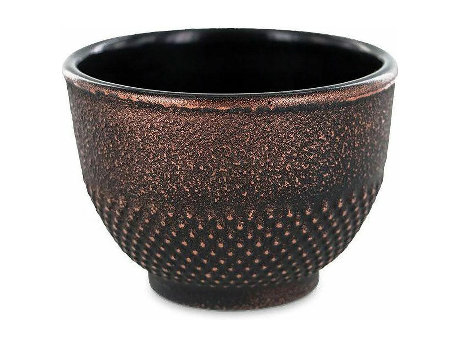 2 tasses en fonte noir et bronze - 0,15 L
