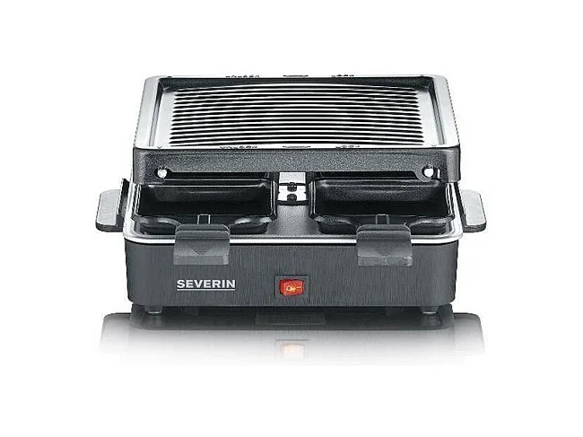Raclette Gri4 Personen kompakt, leicht zu verstauen, ideal für kleine Haushalte, Kochfläche 21 x 21 cm