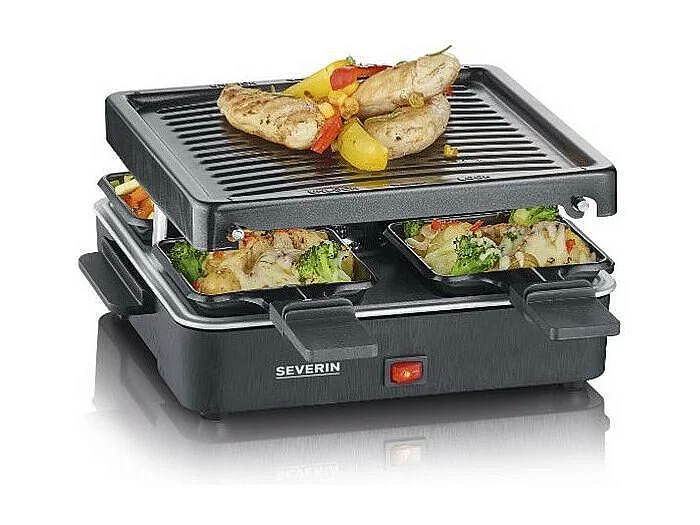 RACLETTE GRIL 21X21 4 PARTS 600W  SEVERIN - 2370