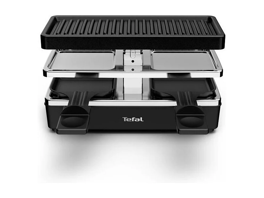 TEFAL RacletteGerät und Grill, 2 Personen, modular, integrierte Steckdose zum Anschluss anderer Geräte