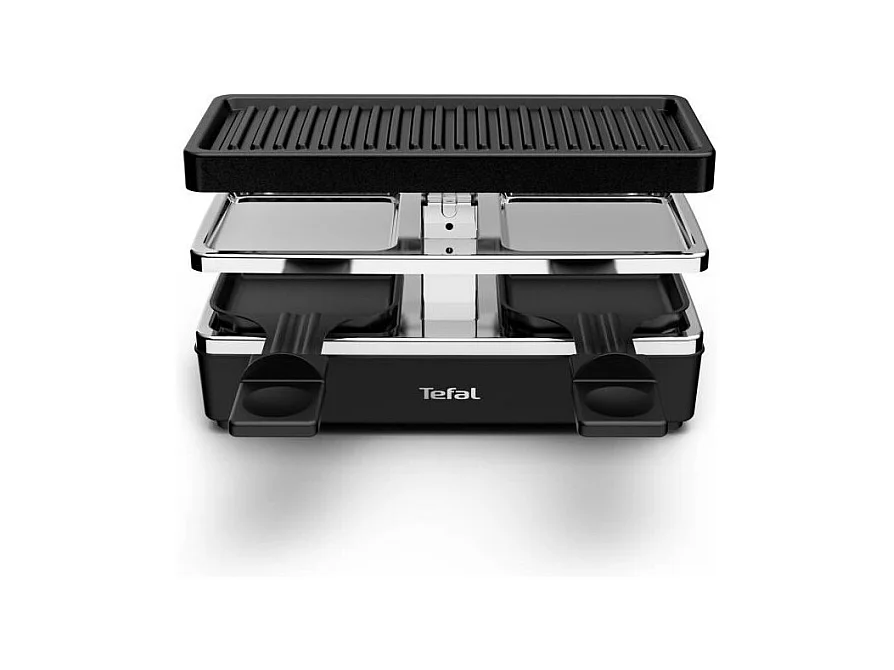 TEFAL Macchina per raclette e grill, 2 persone, Modulare, Presa integrata per il collegamento di altri dispositivi