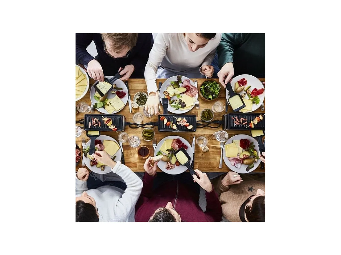 TEFAL Macchina per raclette e grill, 2 persone, Modulare, Presa integrata per il collegamento di altri dispositivi