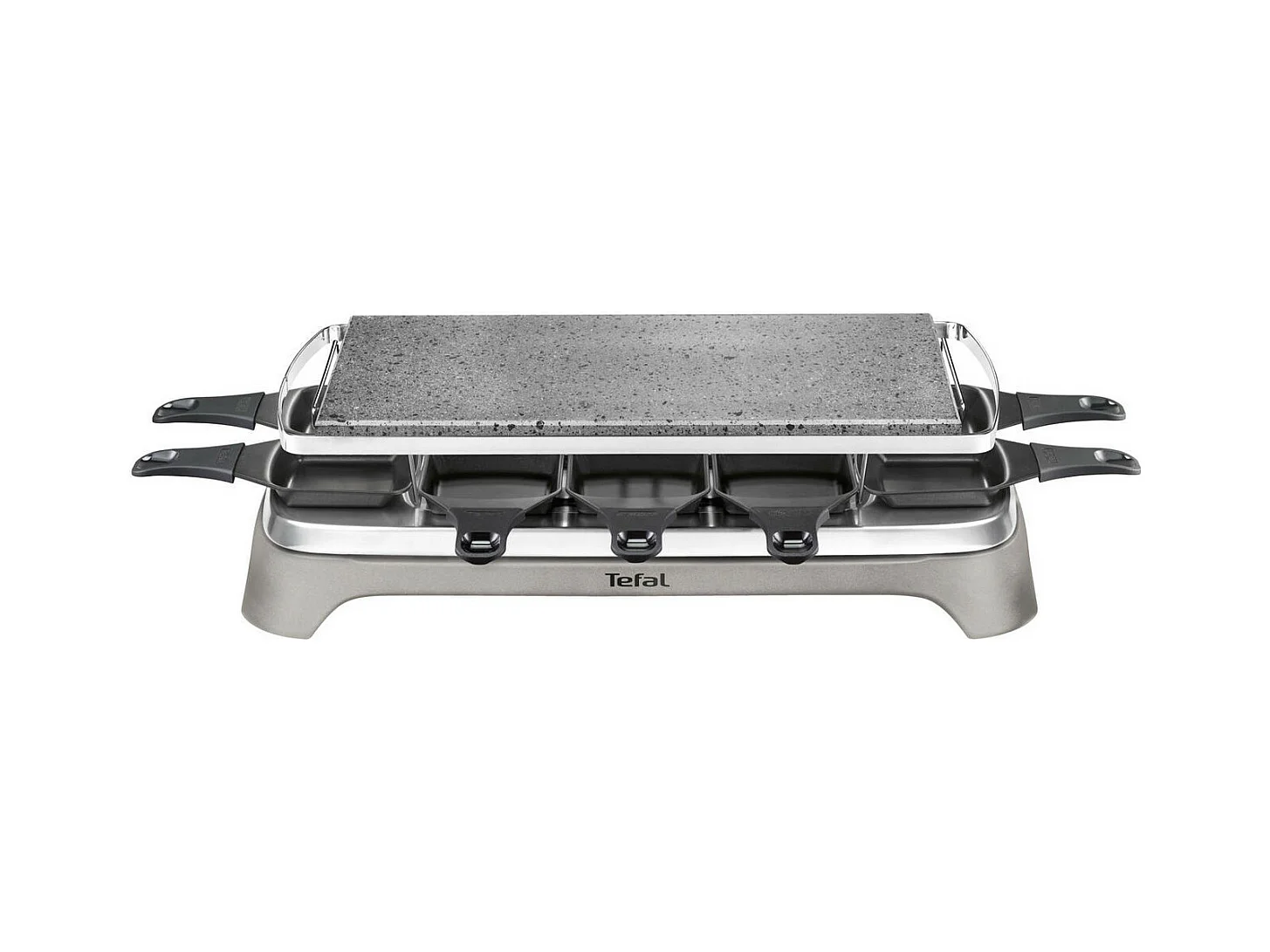 Tefal Appareil à raclette et pierrade, 1350 W, jusqu'à 10 personnes, Pierre de lave naturelle, Rangement pratique