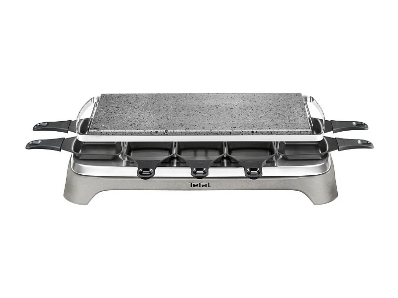 TEFAL Raclette e griglia a pietra, 1350 W, Fino a 10 persone, Pietra lavica naturale, Pratico spazio di archiviazione