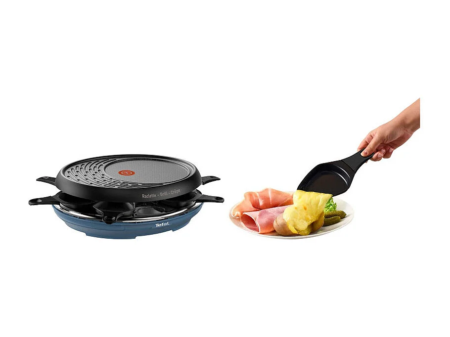 Macchina per raclette TEFAL 3in1, Colormania Raclette, Grill e Crepes, 8 tazze, Rivestimento antiaderente