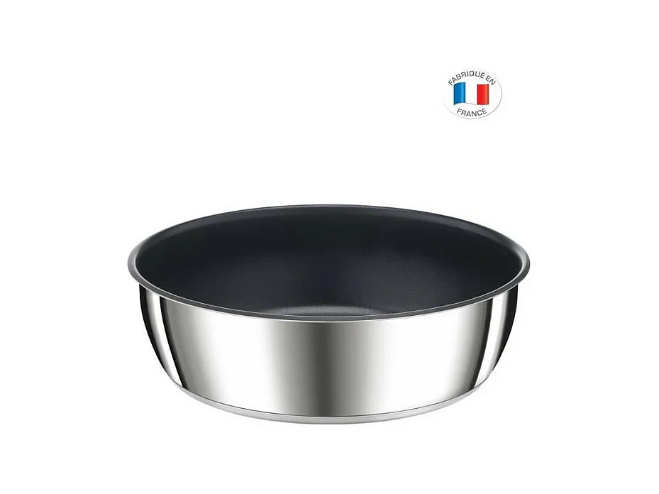TEFAL L9733502 INGENIO PREFERENCE Sauteuse 24 cm, inox, antiadhésif, poignée vendue séparément, tous feux dont induction,