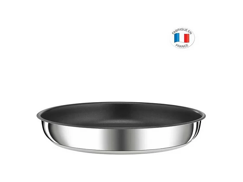 TEFAL L9730402 INGENIO PREFERENCE Poele 24 cm, inox, antiadhésif, poignée vendue séparément, tous feux dont induction
