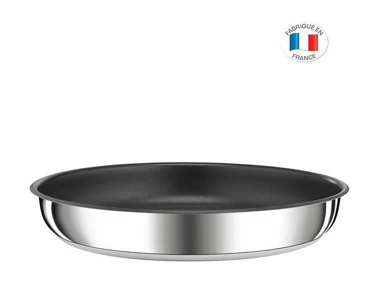 TEFAL L9730402 INGENIO PREFERENCE Poele 24 cm, inox, antiadhésif, poignée vendue séparément, tous feux dont induction