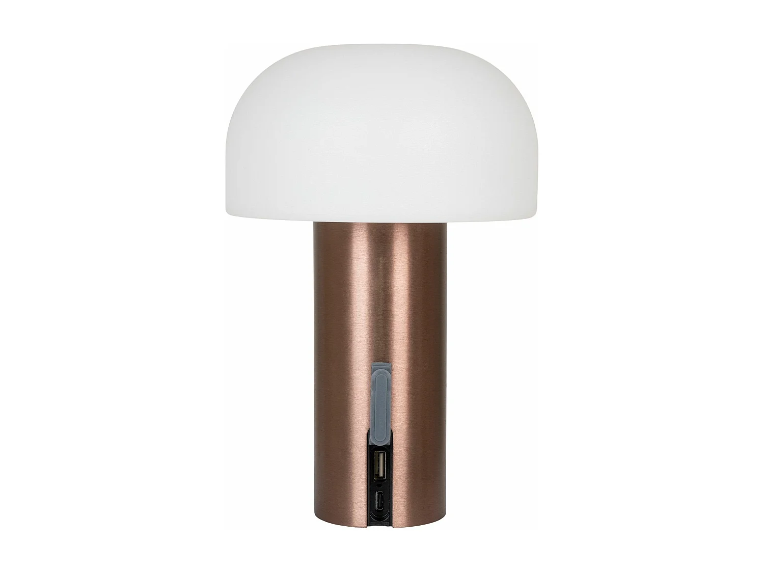 Lampada ricaricabile di colore bianco rame