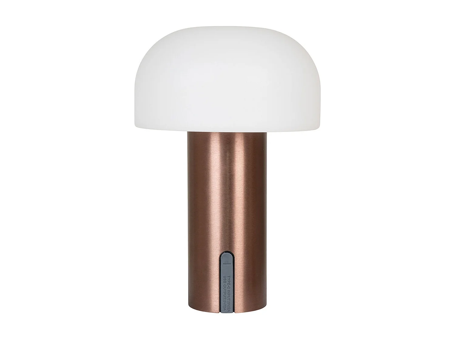 Soham Buitenlamp LED oplaadbaar wit, koperen decor.