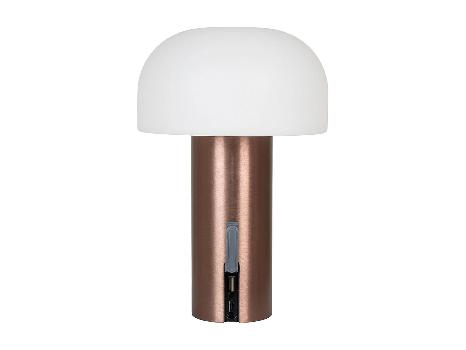Soham Buitenlamp LED oplaadbaar wit, koperen decor.