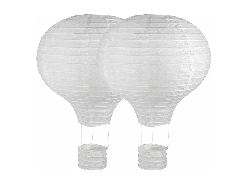 2 BallonWindlichter mit Metallrahmen Ø 30 x 40 cm