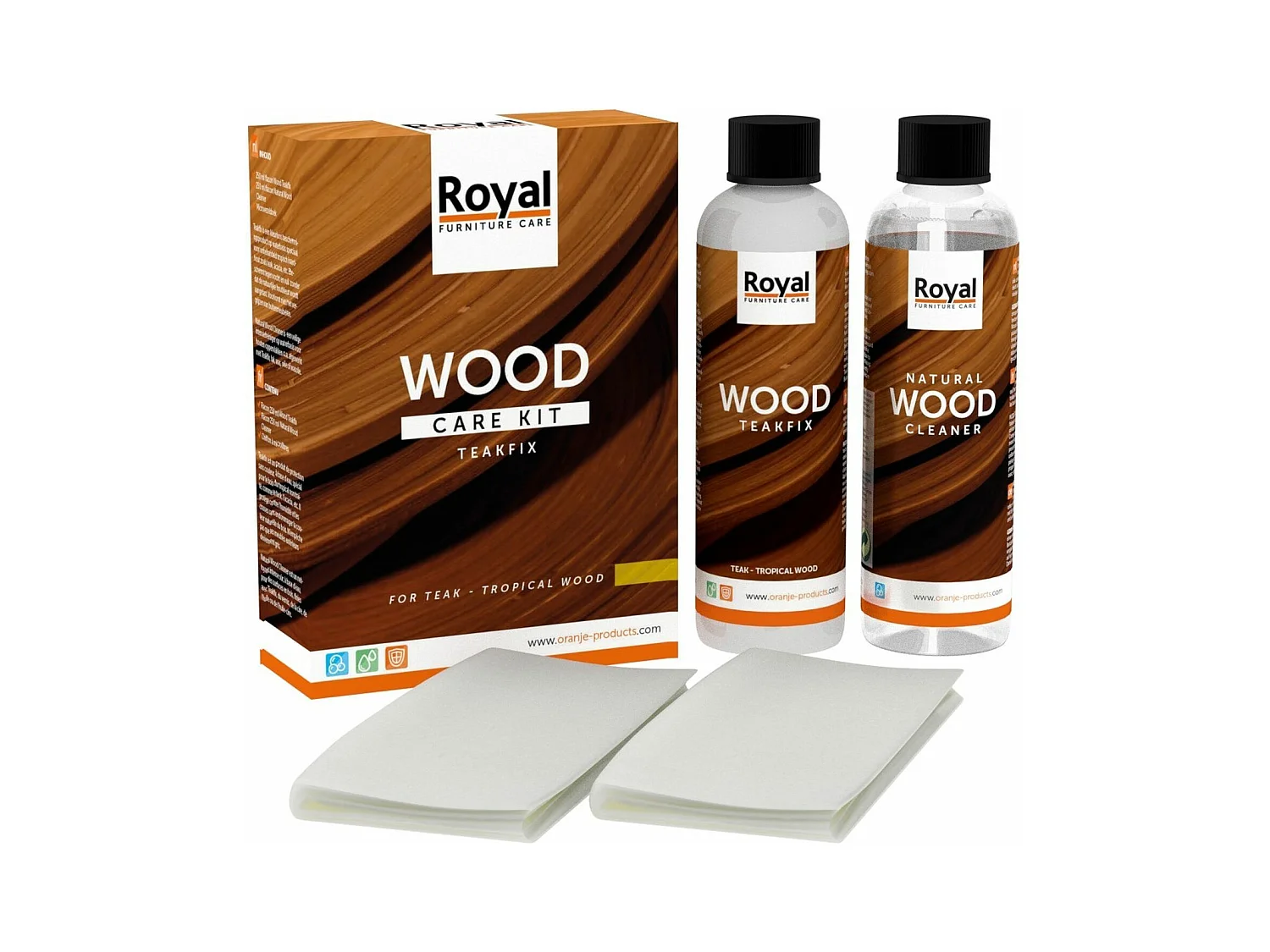 Kit d'entretien teak + nettoyant 2 x 250 ml