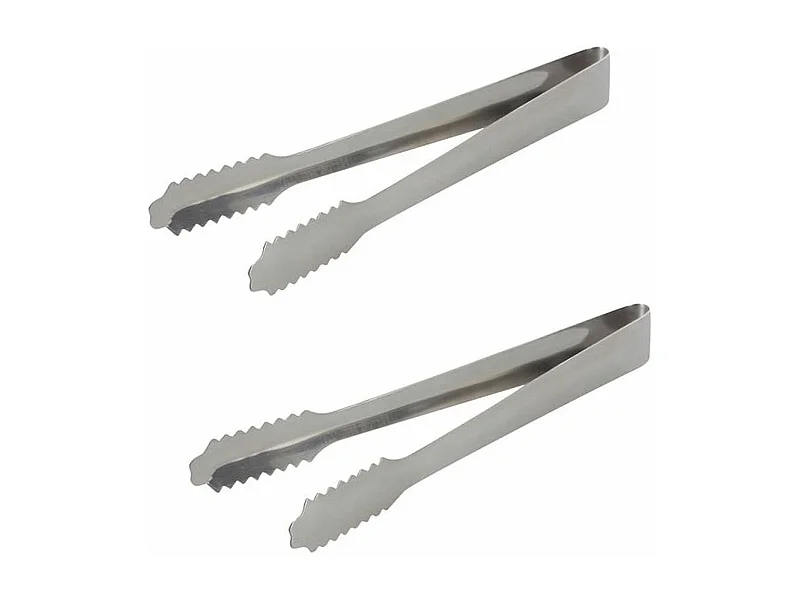 2 pinze per ghiaccio in acciaio inossidabile