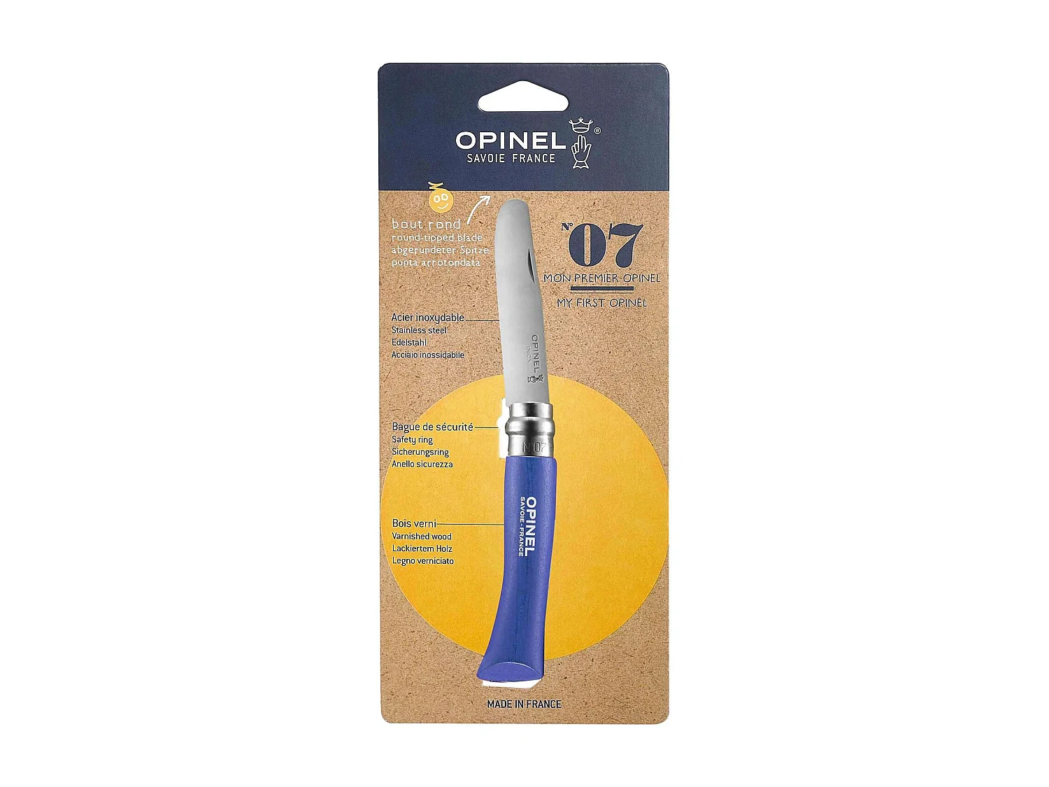 Mon premier couteau Opinel bleu n°07