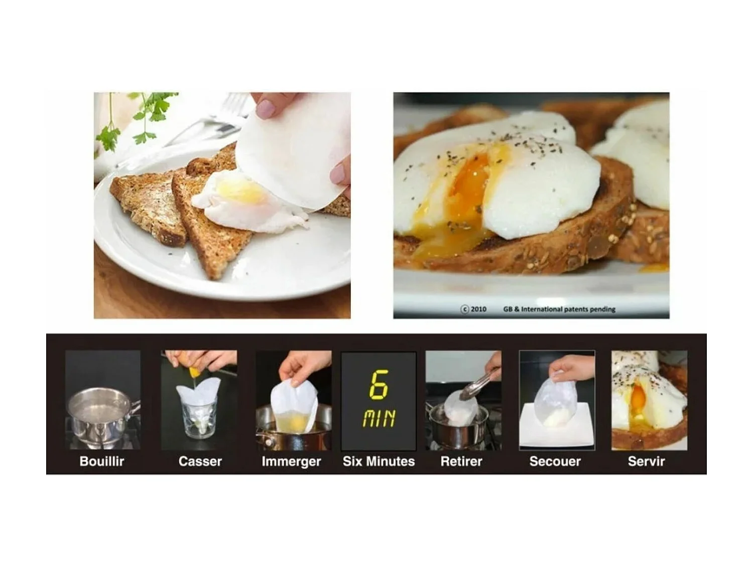 Sachet à pocher les oeufs